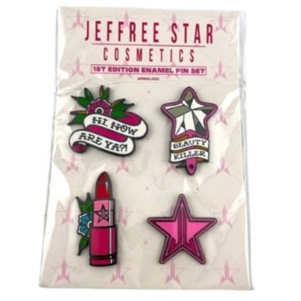 Jeffree Star Cosmetics 1st Edition 4 Piece Enamel Pin Set New